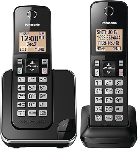 Panasonic KX-TGC350B - Teléfono inalámbrico con mecanismo de respuesta 1 microteléfono Panasonic KX-TGC350B - Teléfono inalámbrico con mecanismo de respuesta 1 microteléfono
