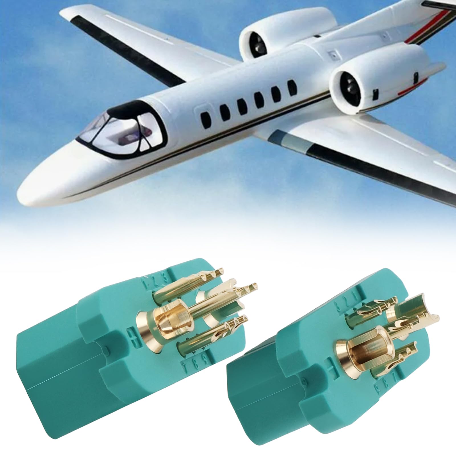 OTOTEC 1 Pair JX9 Multi Wire VTOL Pro Male Female Connector for Model Aircraft Turbojet Aircraft 4+1 Wing Motors - Image 3