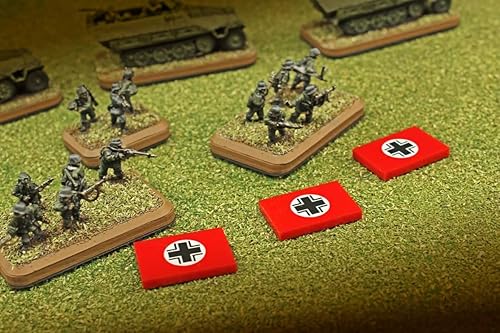 Miniatura 5 de LITKO Fichas de bandera de juego de guerra en miniatura de la Segunda Guerra Mundial, piezas de juego históricas, compatibles con Bolt Action y Axis