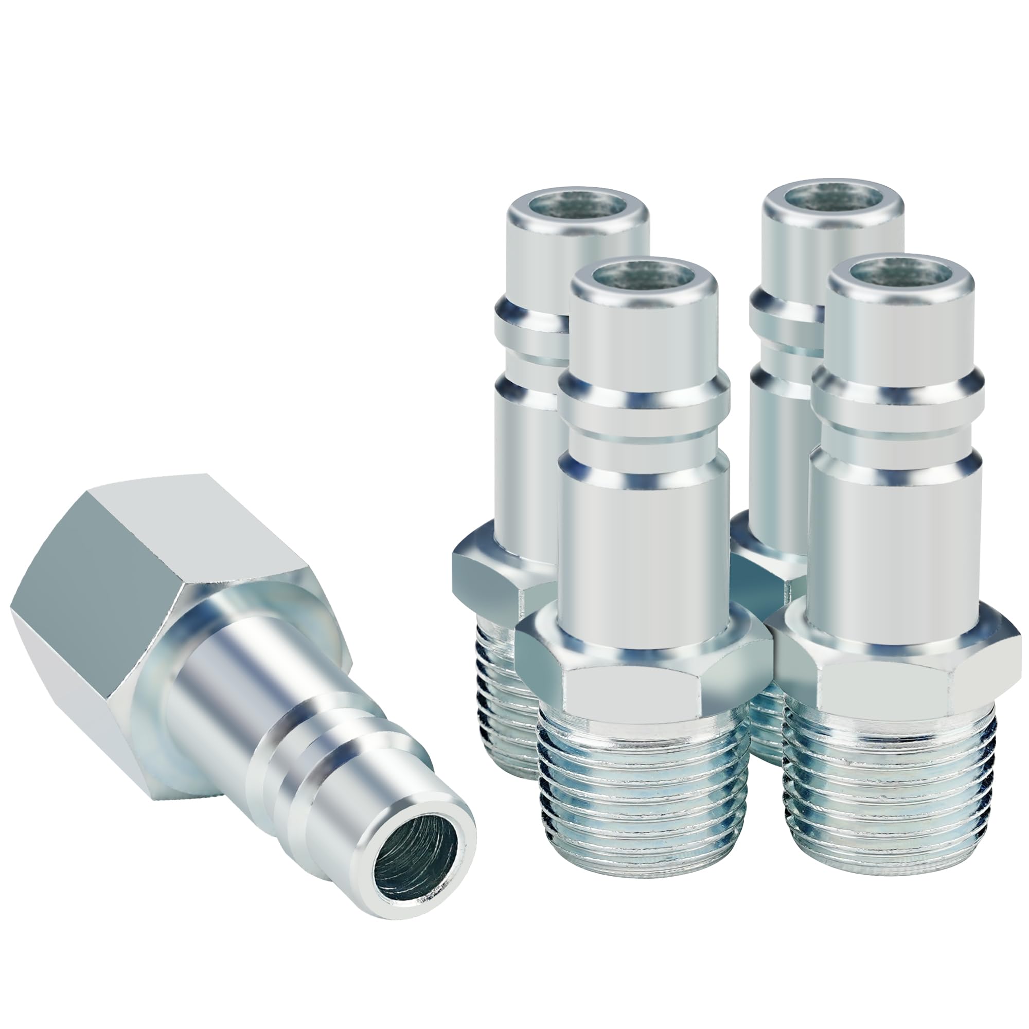 1/2” Air Hose Fittings Set, High Flow 4PCS I/M Industrial Type 1/2