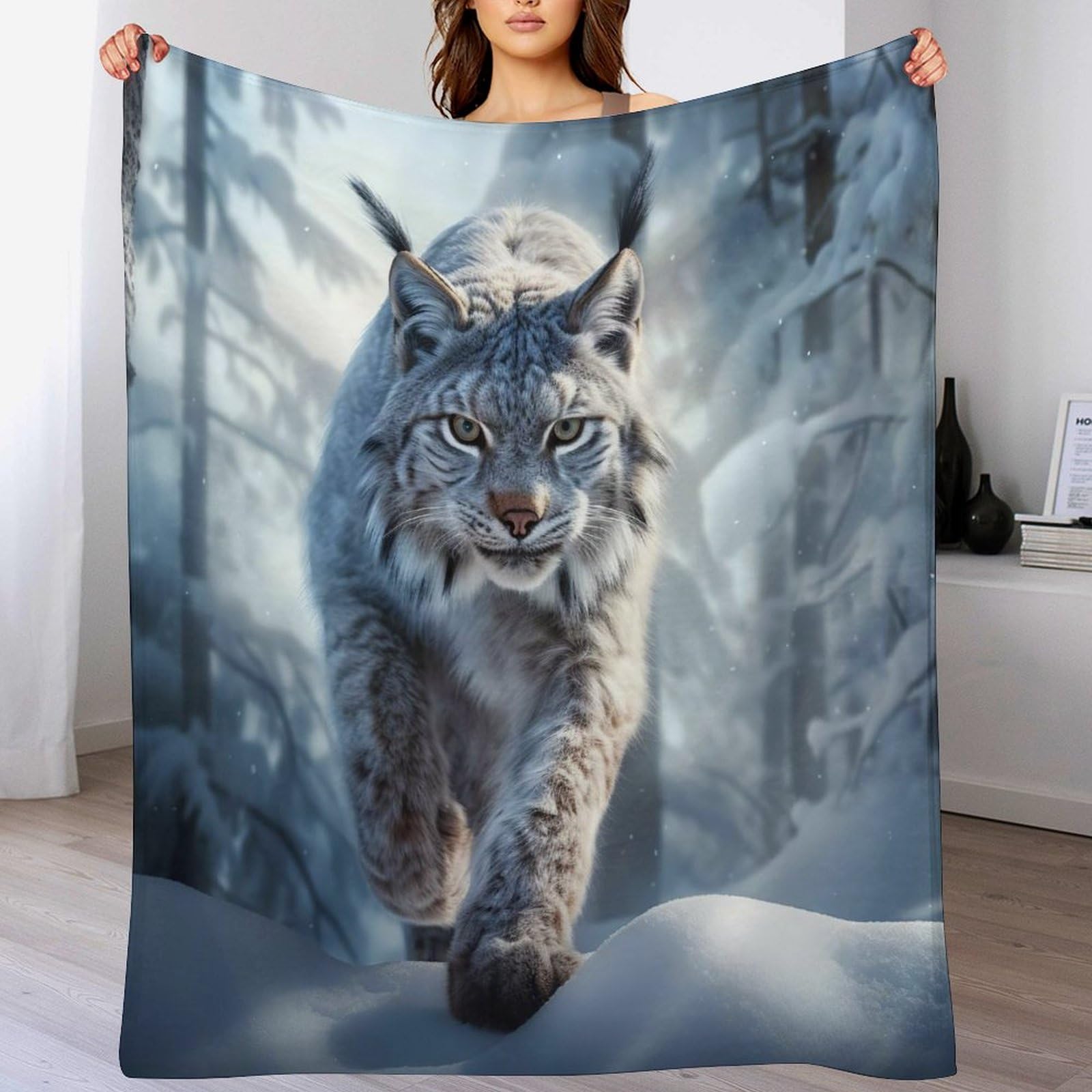 Couverture polaire flannel léopard 180x200 cm douce et thermique pour lit