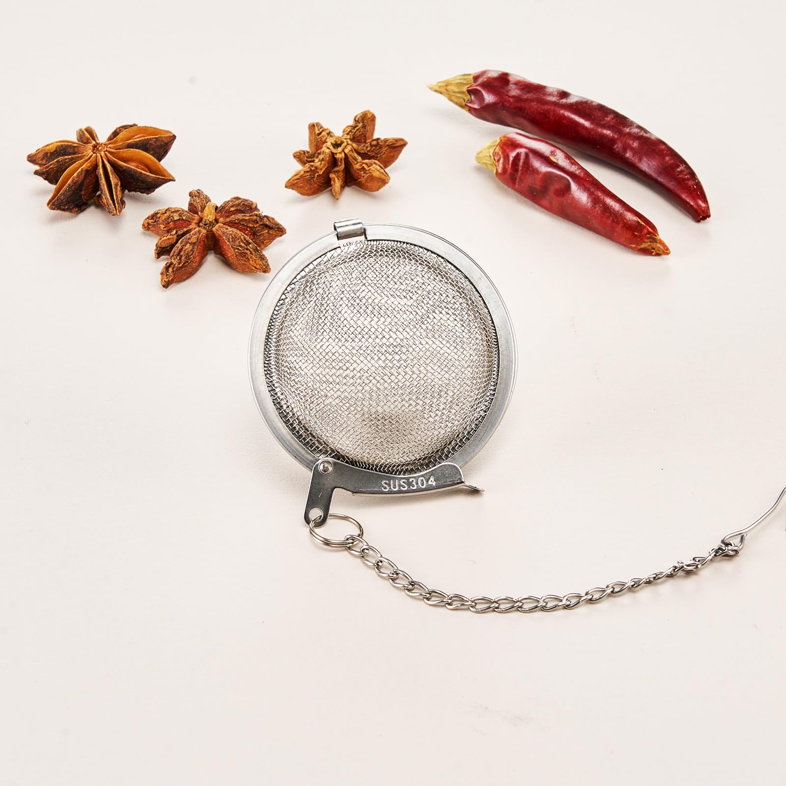 1 bola de infusor de chá, coador de chá para chá de folhas soltas, 5 x 5 cm