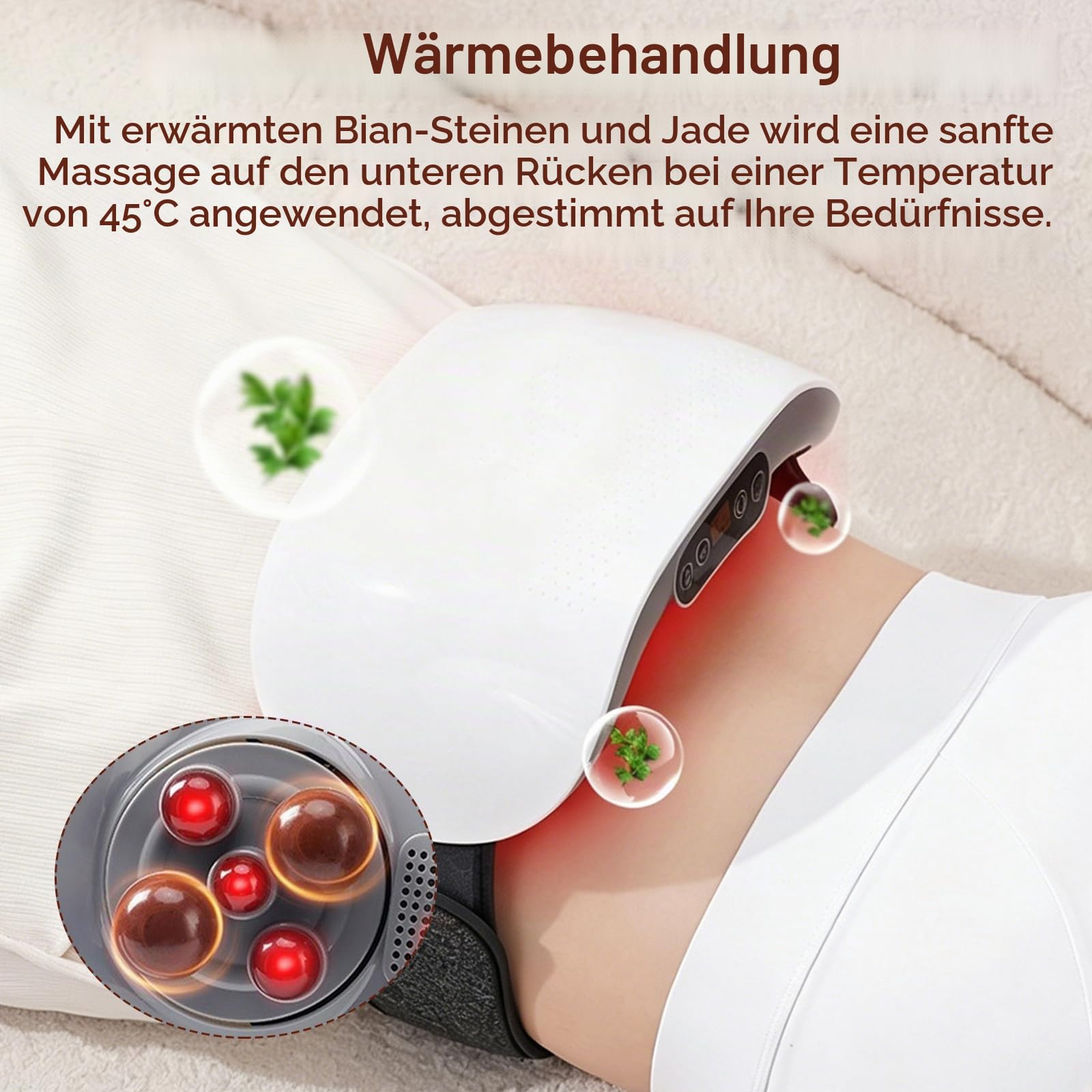 Bauchmassagegerät, 2000mAh Massagegerät für Bauch Taille Hüften und Beinen