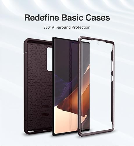 Miniatura 3 de SURITCH Funda para Samsung Galaxy Note 20 Ultra (solamente) de 6.9 pulgadas, 2 marcos frontales, protector de pantalla integrado, protector de