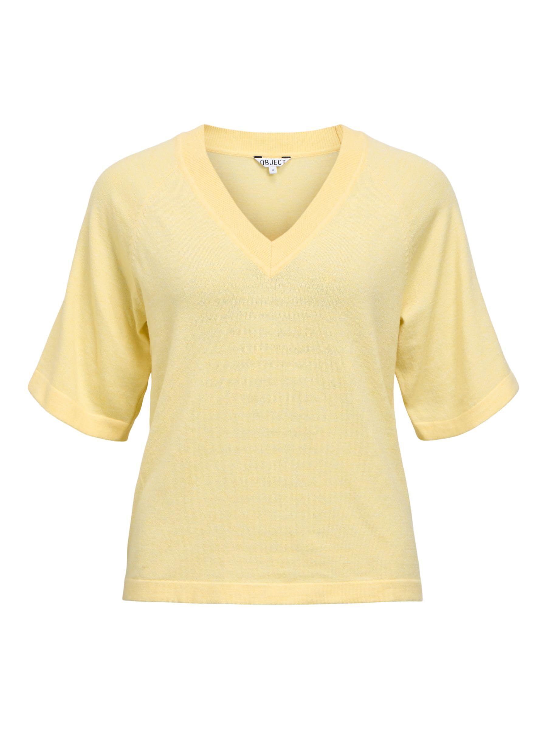 Objthess 2/4 Lo V-Neck Knit Top Noos, Karanda Red, M