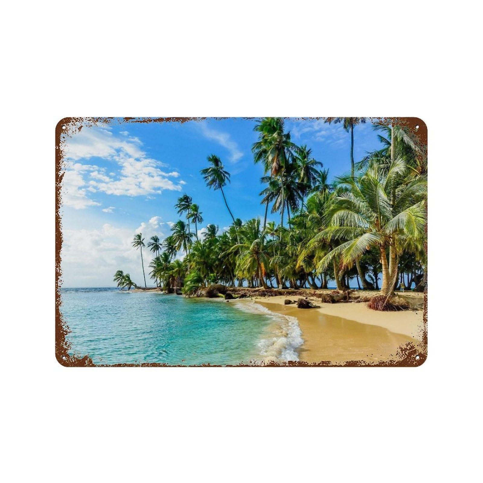 xiaoxiaoshen Real Photo Panama Decor Central America Wall Decor Art Metal Tin Poster Modern Home Decor Art Home Bar Shop Decorations Vintage Sign 20x30cm