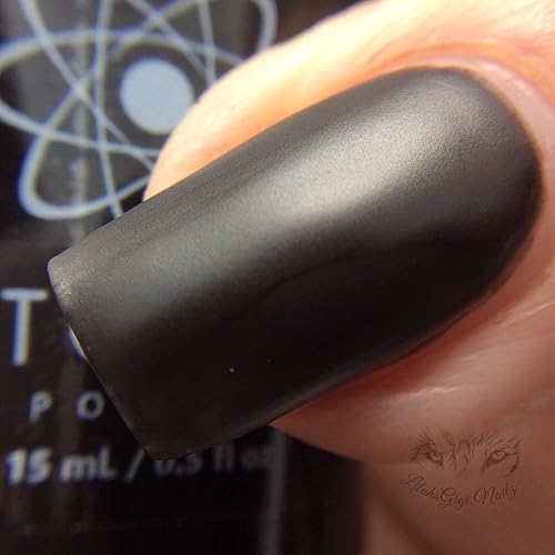 Miniatura 5 de Matte Black Nail Polish - Atomic Polish - Carbon (C) Matte