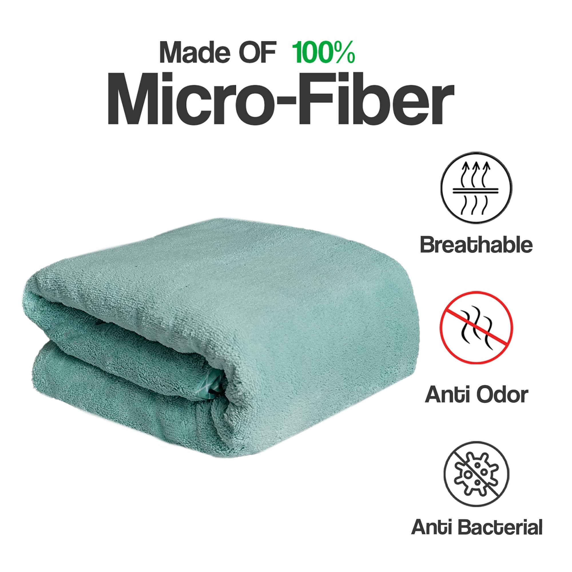 UrbanLeaf Microfiber Bath Towel - Quick Dry & Absorbent -2 UrbanLeaf Microfiber Bath Towel - Quick Dry & Absorbent -2