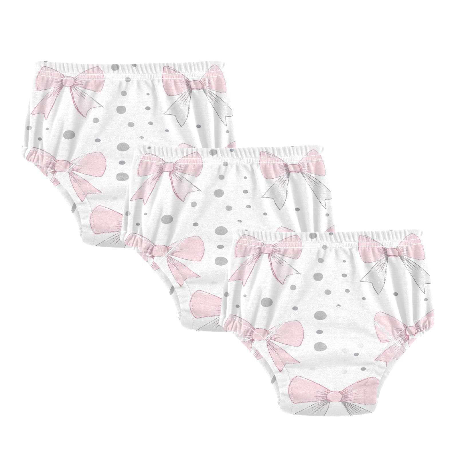 Coikll Bow Tie Dots Toddler Training Underwear Waterproof Baby Pee Pants -4T