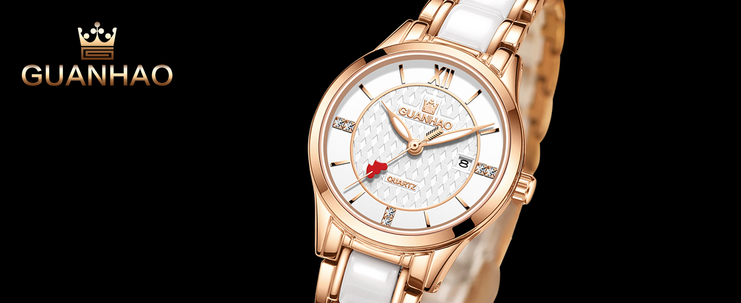 Amazon.com: Black Ceramic Watches for Women, Fashion Ladies 