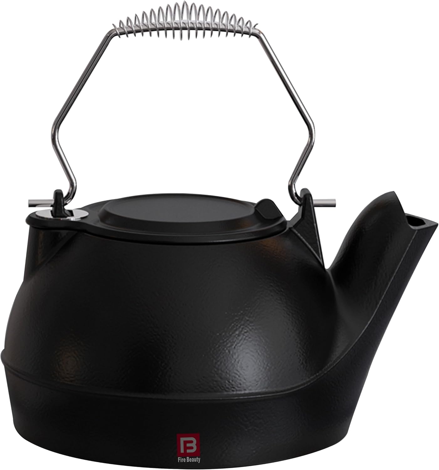 Fire Beauty Humidifying Iron Kettle，Stove Humidifier，Wood Stove Kettle，Cast Iron，Chrome handle - Thumbnail 2