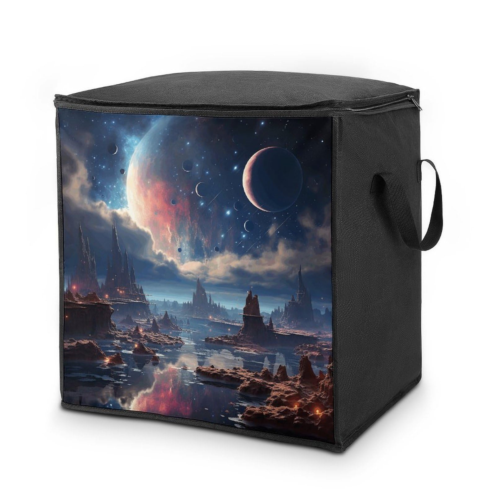 Fekiloot Style Galaxy Storage Bags With Reinforced Handles,Moving Bag With Zipper,Closet Organizers,Compression Packing Cubes