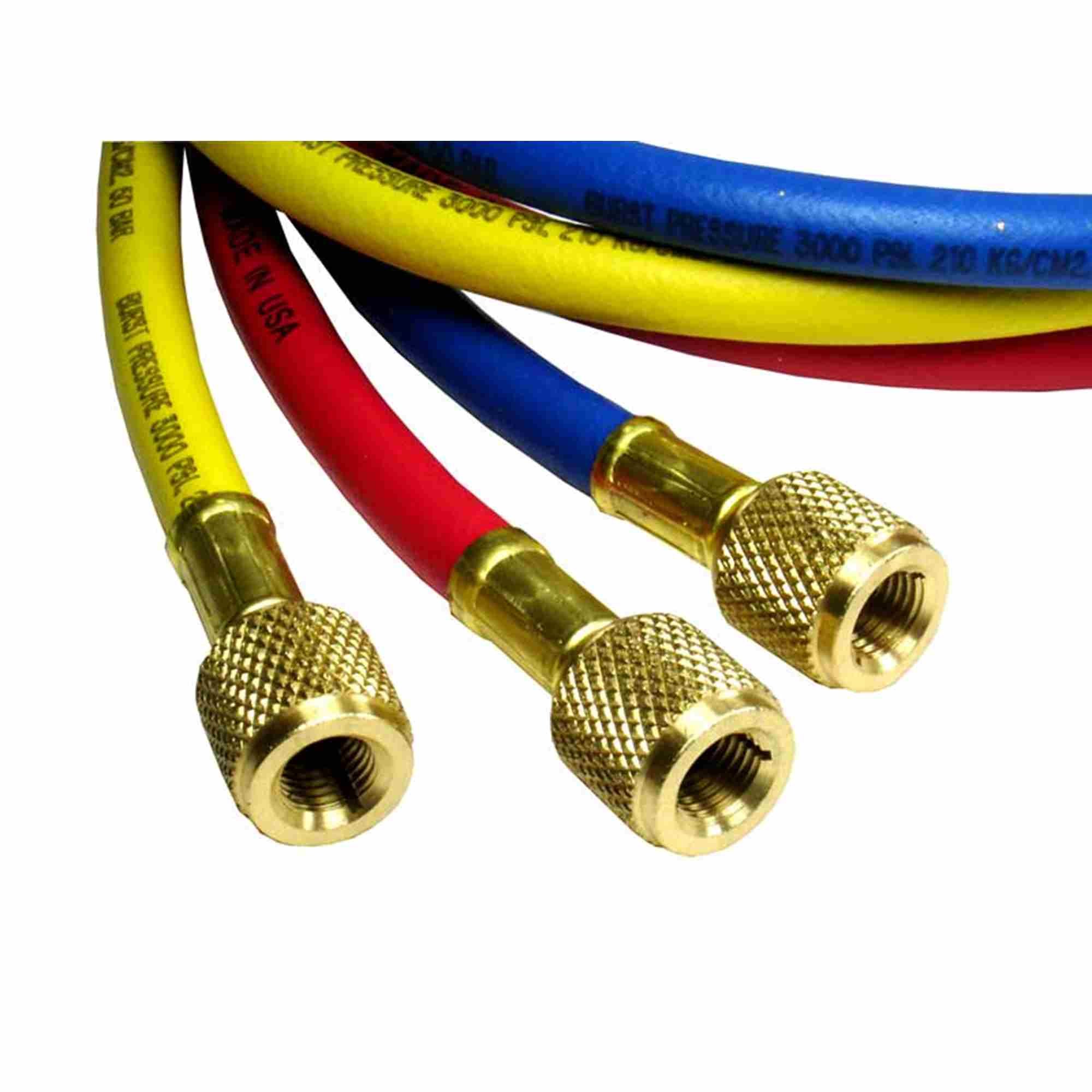 Rheem 40372 Rubber Refrigerant Hose Set, 6' Length, Standard Fittings, 0.25