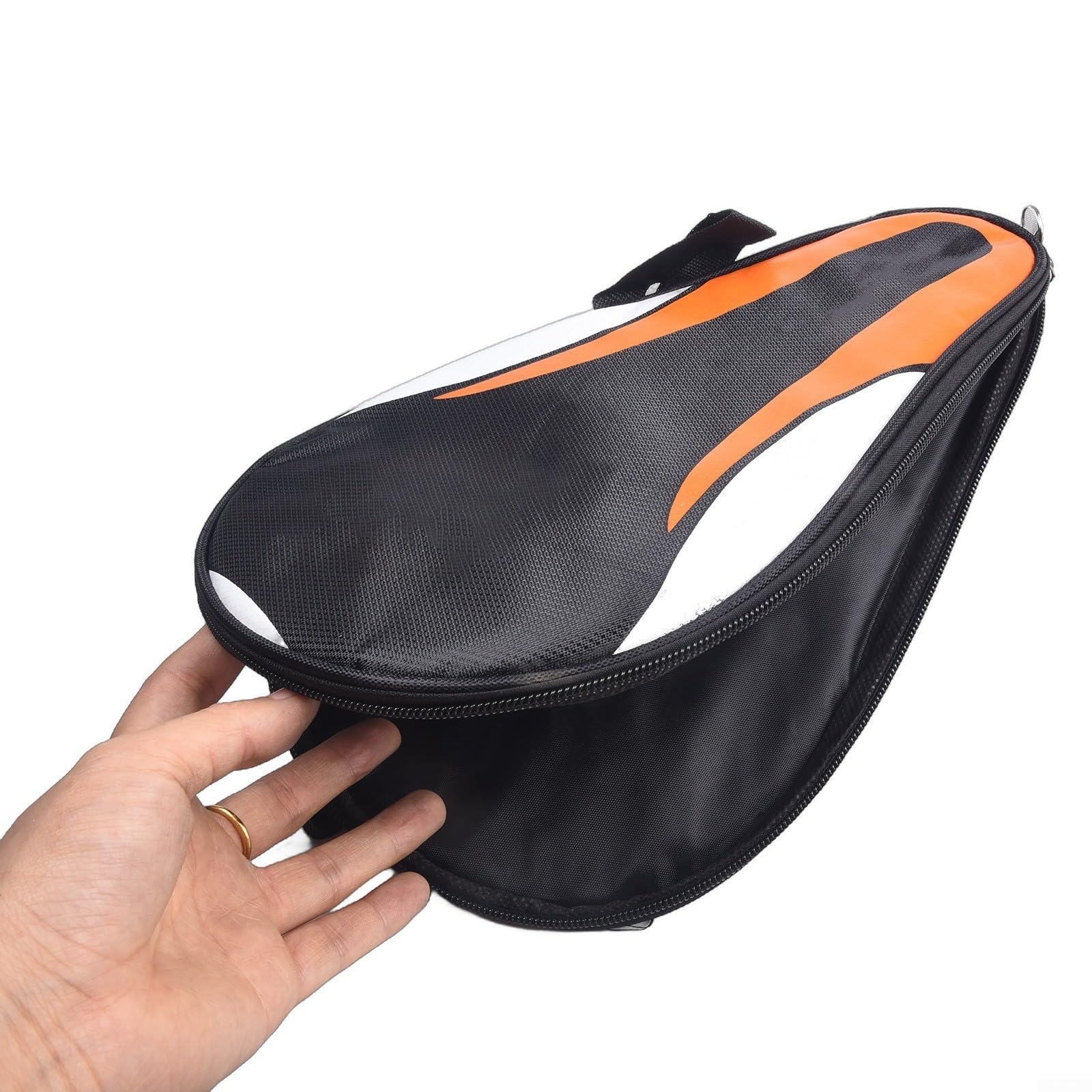 Bolsa para raqueta de tenis de mesa, funda de pala de ping pong con almacenamiento forrado de espuma, funda de tela Oxford con asa para equipo de viaje de competición, accesorio deportivo de