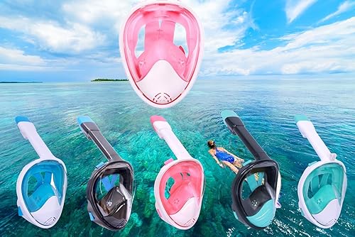 Miniatura 6 de Snorkel Mask,Full Face Diving Mask for Adults and Youth Action Camera Compatible Mask Anti-Fog Easy Draining Snorkeling Set