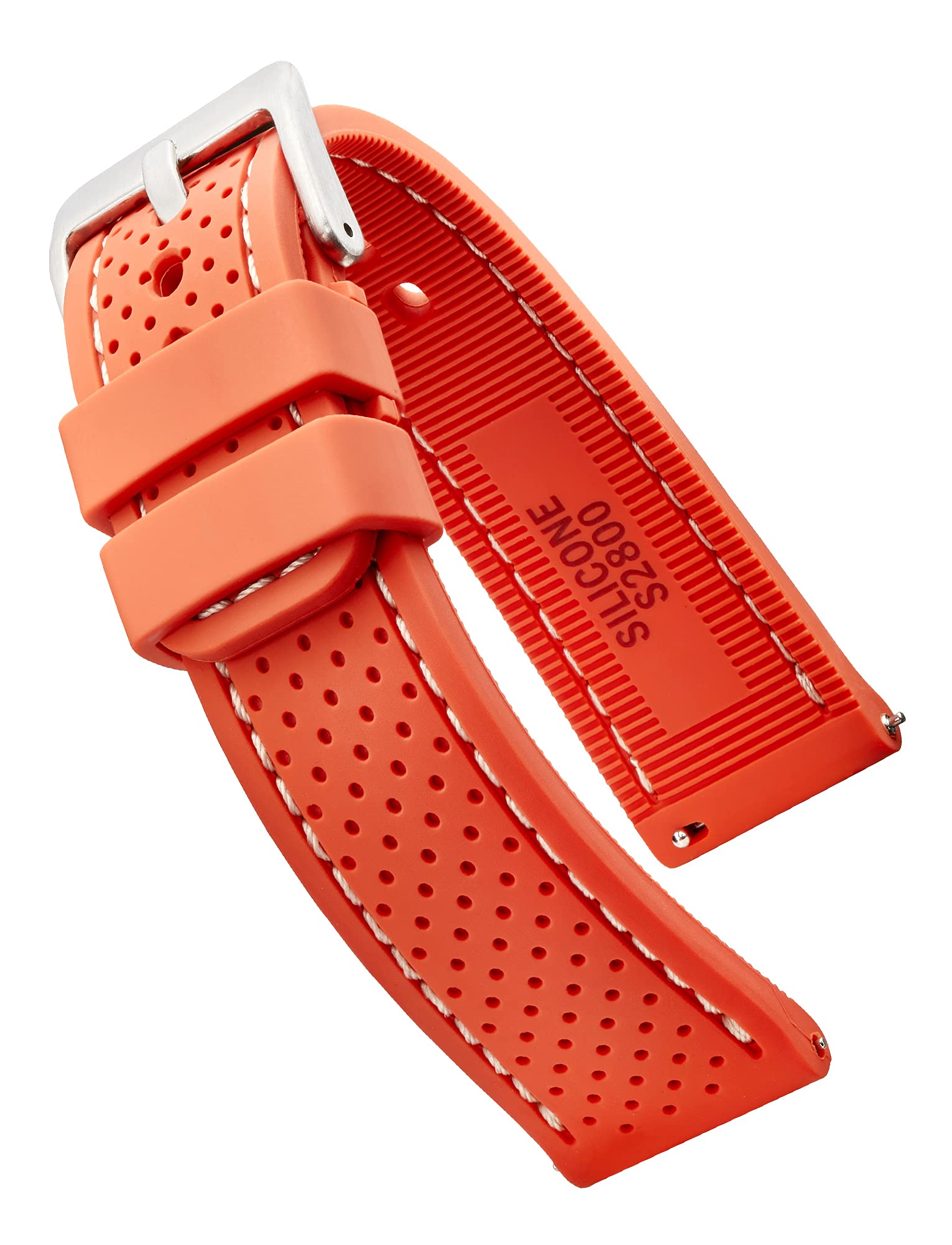 STUNNING SELECTIONPremium Quality Sporty Silicone Waterproof Watch Band with Quick Release - Soft Rubber Watch Strap - Assroted Colors - 20MM, 22mm and 24mm