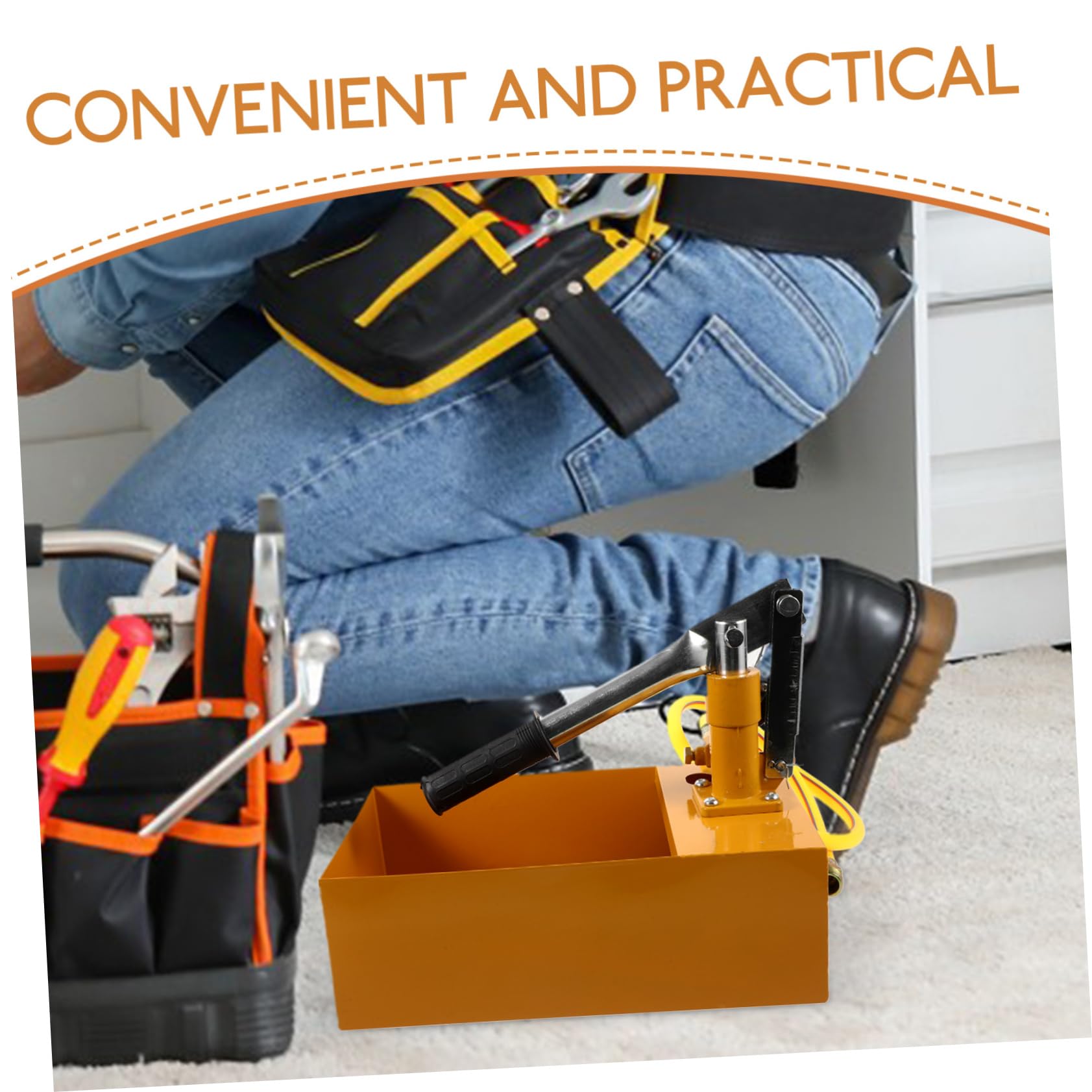 BESTOYARD 25kg Kit De Bomba De Presión Manual Con Manómetro Comprobador De Presión Hidráulica Para Tuberías y Construcción