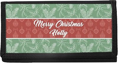Christmas Holly Canvas Checkbook Cover (Personalized)