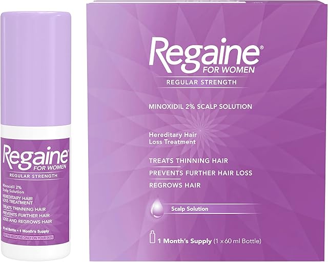 Regaine for Women Hair Growth & Hair Loss Solution with Minoxidil, 1 Month Supply, 1 Unit x 60 ml [Packaging May Vary]