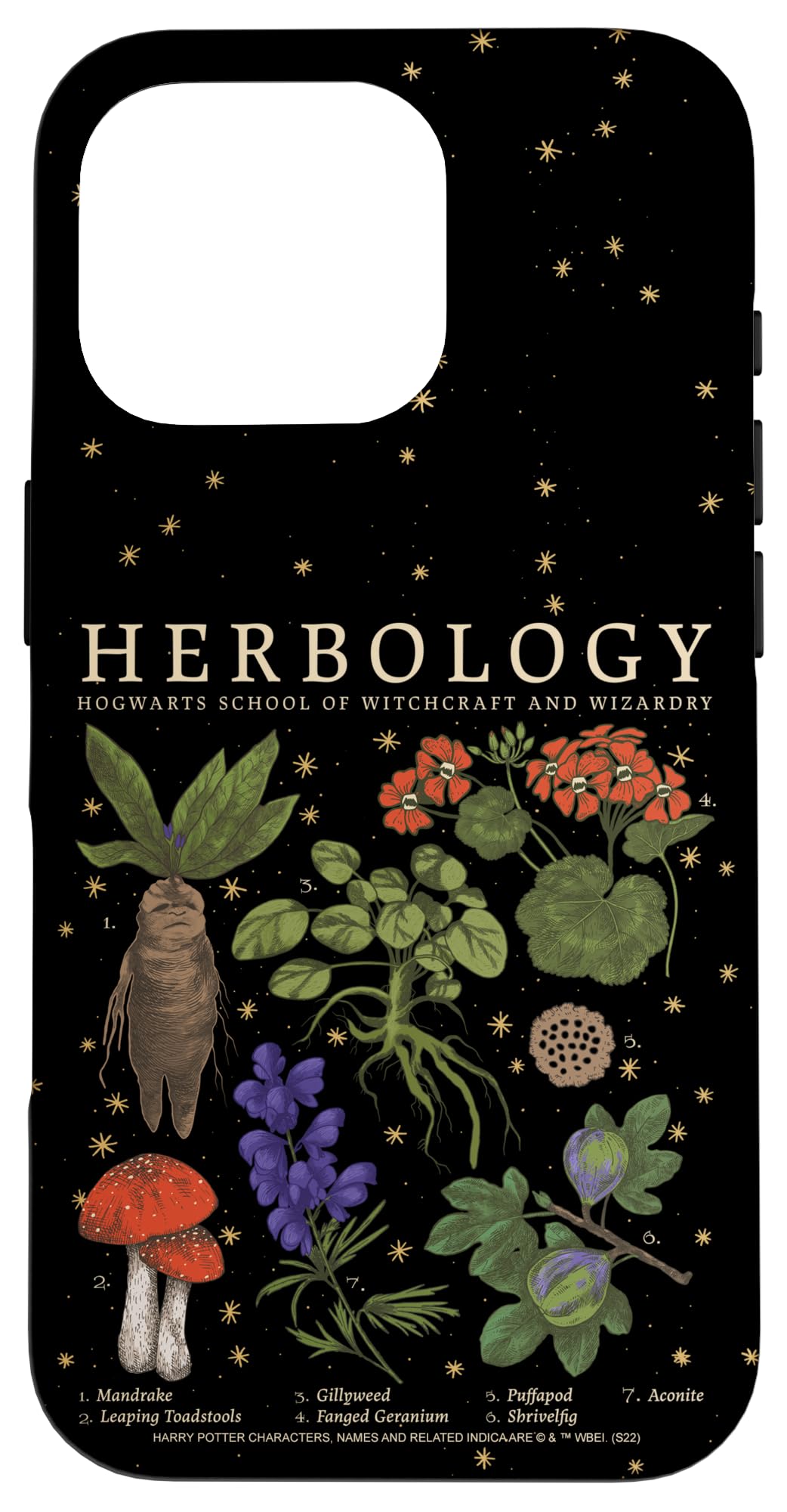 Harry Potter Herbology Mandrake Herbs Diagram Case for iPhone 16 Pro