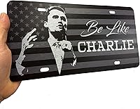 Vista 24 de JASS GRAPHIX Placa de matrícula personalizada con la bandera estadounidense de línea amarilla, homenaje personalizado a despachadores y operadores