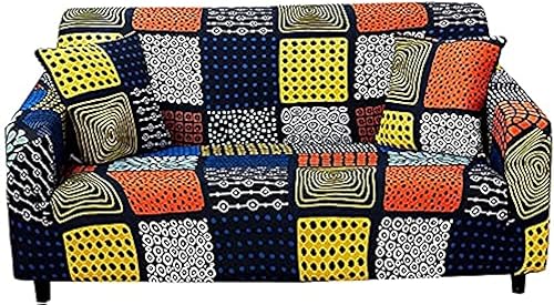 Miniatura 23 de Funda de sofá estampada, funda elástica para sillón, juego de fundas de sofá con patrones para sillón acojinado de 3 plazas (SX, 3 plazas/grande de