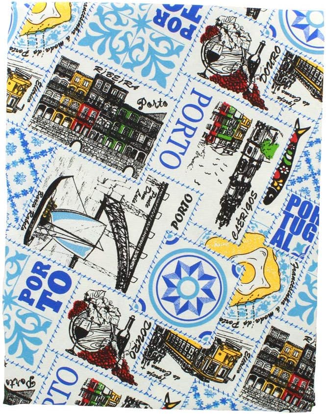 Limol 100% Cotton Porto Tablecloth Made in Portugal - Various Sizes (Round)