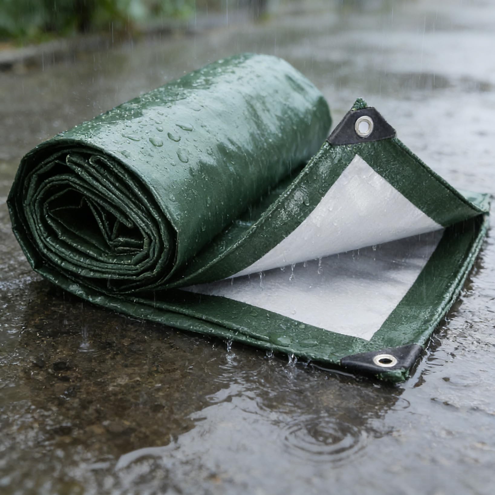 Lona duradera multiusos 150 x 205 cm impermeable con ojales de alta resistencia
