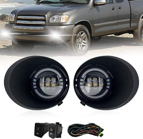Miniatura 23 de Luces antiniebla para parachoques de conducción para Toyota Tundra 2014-2021 con bombillas halógenas H11 12V 55W e interruptor y kit de cableado