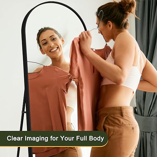 Miniatura 6 de NicBex Espejo de longitud completa de 64 x 21 pulgadas, espejo independiente de aleación como espejo de piso, espejo montado en la pared para sala