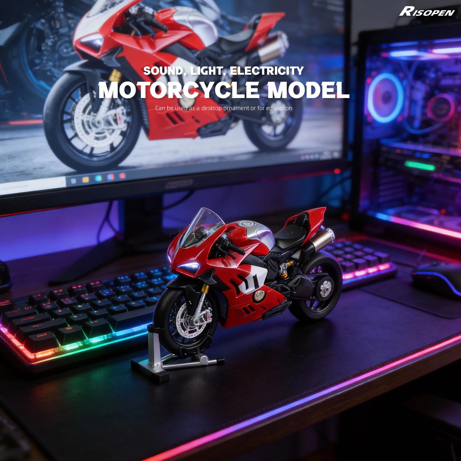 1:9 Moto in metallo pressofuso compatibile con Ducati Panigale V4 S