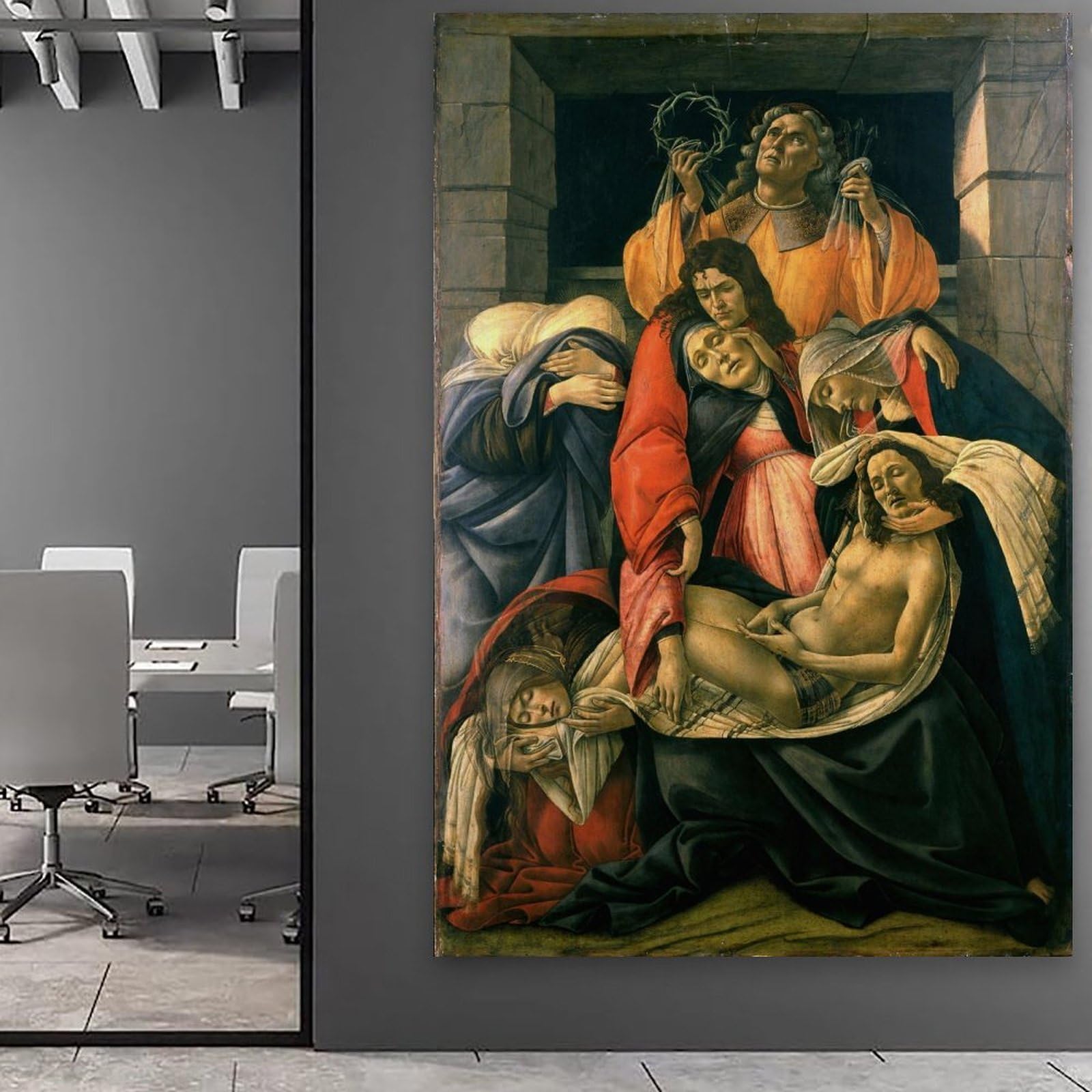 Sandro Botticelli's Painting Art Poster Lienzo Impresión artística 24 x 36 pulgadas