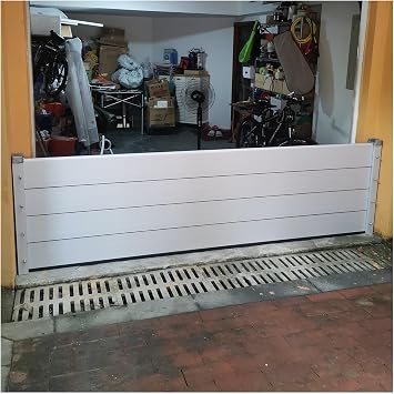 Heavy Duty Water Flood Control Shield Front Door Warehouse Anti Flood Panel, Seamless & Unit Module Design Water Stopping Boards for Garage Threshold Basement Garden Road, 2 3 4 5 6 7 8 ft Length Barr