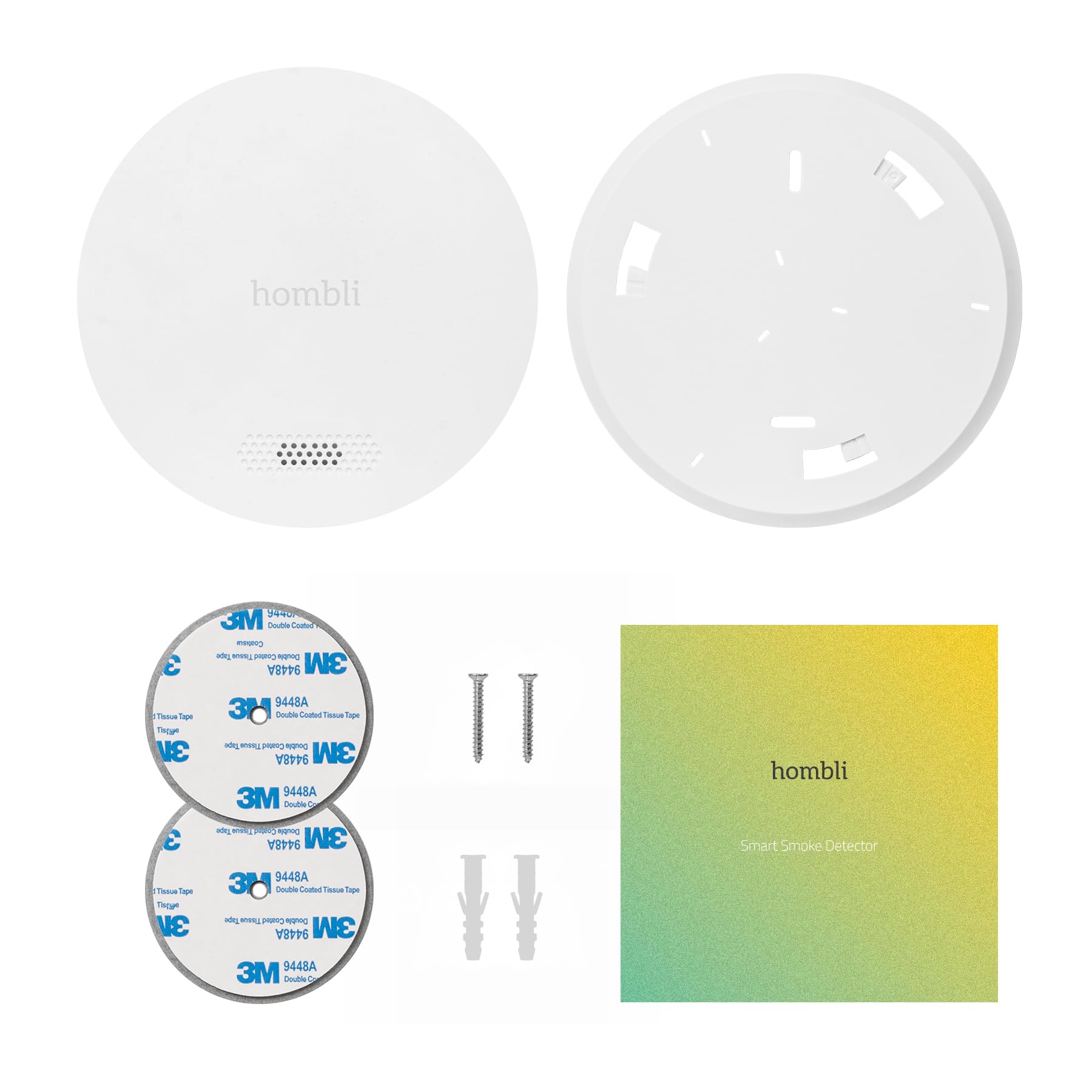 Hombli Smart Rauchmelder 10 Jahren Batterielaufzeit, 85 dB Alarm, Magnethalterung, kompatibel mit Google, Alexa und Siri WLAN, App - 3er Set, Weiß | App-Steuerung, kompatibel mit Alexa, Google, Siri, Magnethalterung, App, 3er Set, niederländische Marke fü