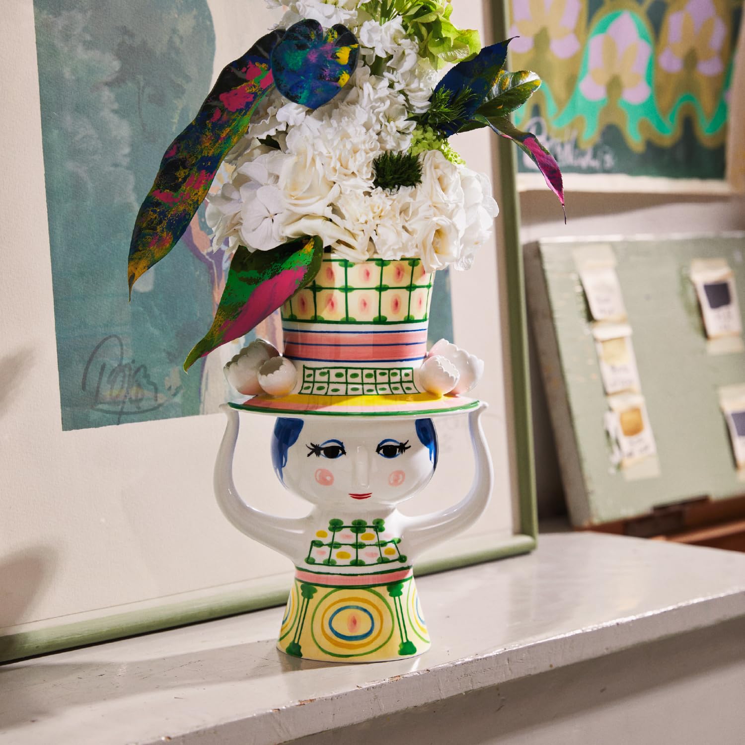 【ぎんじろう】ビヨン・ヴィンブラッド LADY WITH HAT Amazon.co.jp: ビヨン・ヴィンブラッド Bjorn Wiinblad 花瓶 Lady with