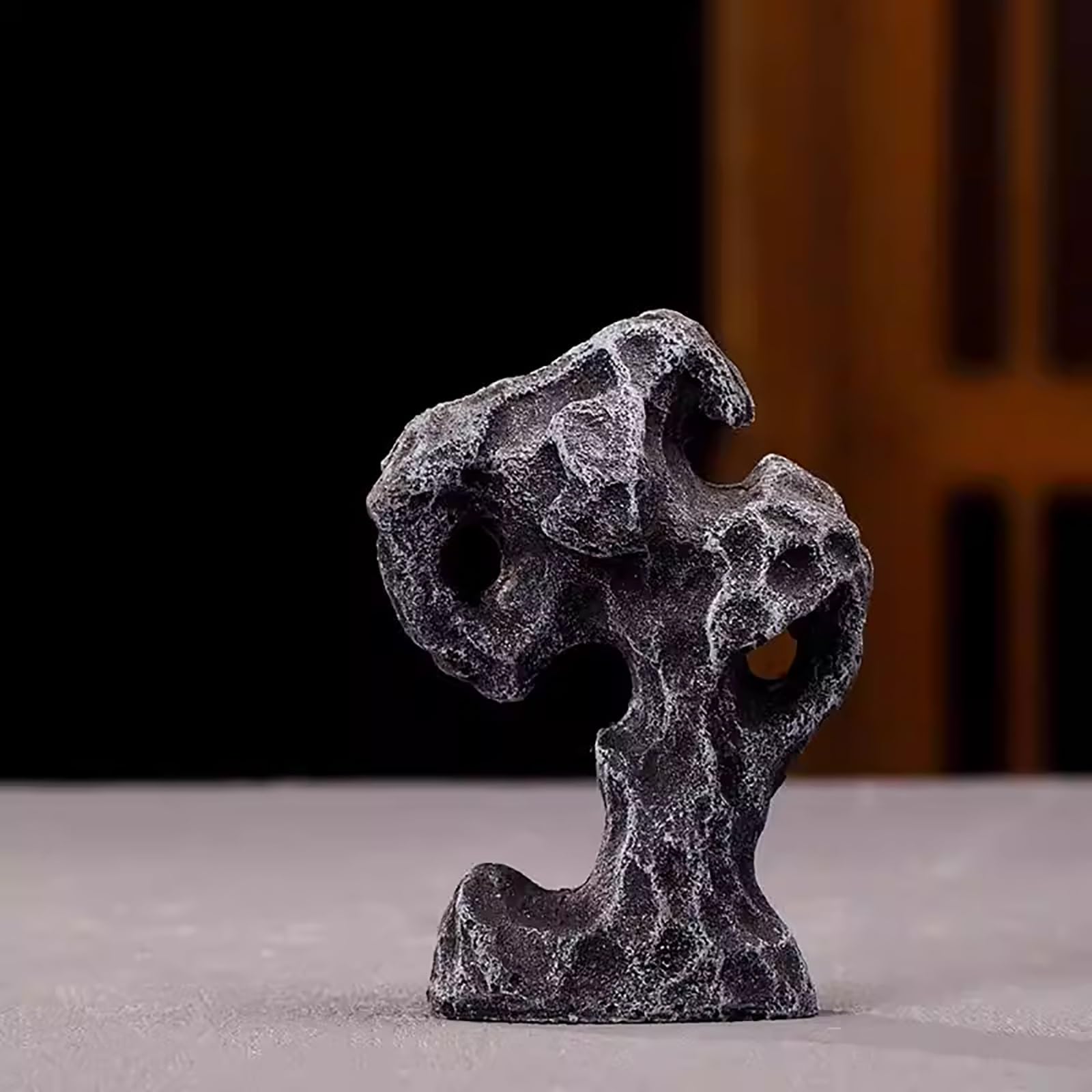 Duże dekoracje akwariowe, kamienie dekoracyjne do akwariów, naturalne skały żywiczne jako ozdoba akwariowa do roślin bonsai i doniczkowych (7 cm)