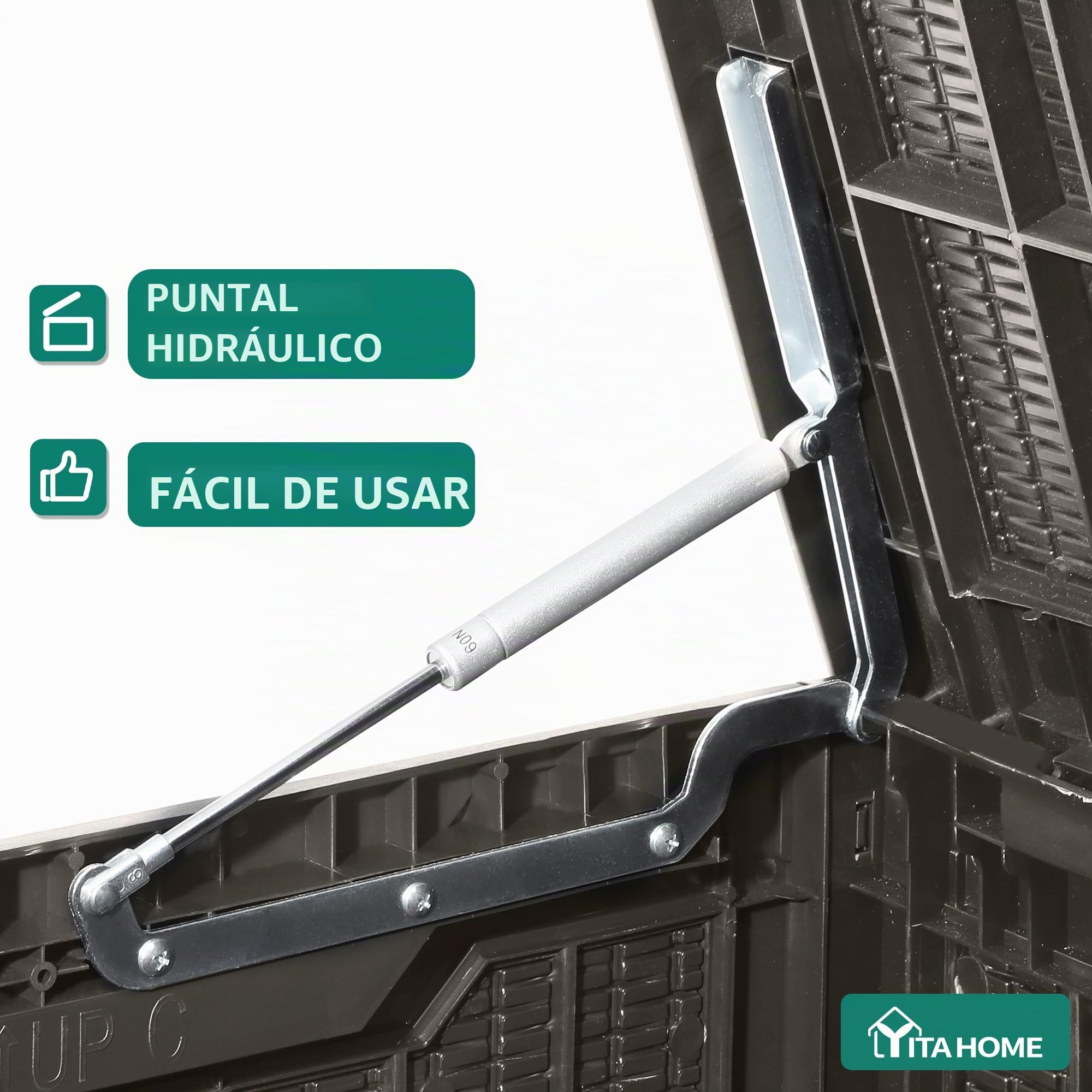 YITAHOME 380L Grande Caja de Almacenaje de Jardín, Resina Arcón de Ordenación Exterior para Muebles de Patio