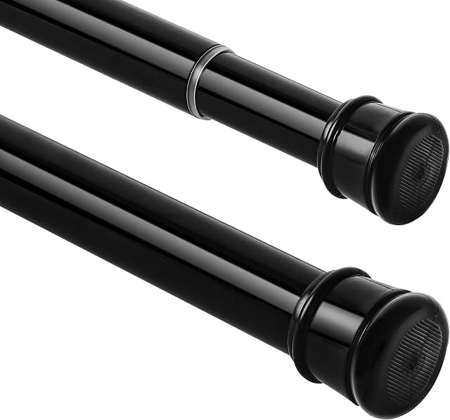 1PC Extendable Curtain Pole for Hanging Clothes Shower Pole Extendable Tension Curtain Pole for Shower Curtain, Windows, Door Curtain, Bathroom, Wardrobe 90-160Cm/35.44-62.99 Inch(Diameter:25mm)