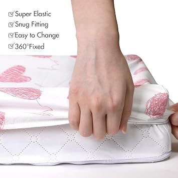 GLLQUEN 4 Pack Moses Basket Fitted Sheets 81x41 cm Pram Microfiber OEKO-TEX