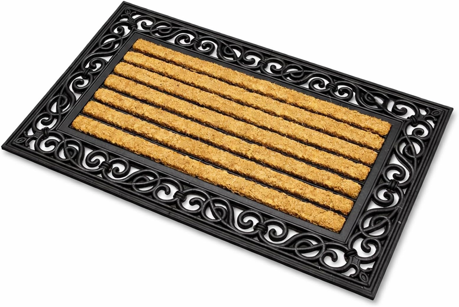 EDS Tuff Scrape Doormat Outdoor 100% Coir with Rubber Backing Long Lasting Super Absorbent & Non-slip Doormats Removes Grass, Mud & Dirt KR (45 x 75 CM) (Pack of 1)