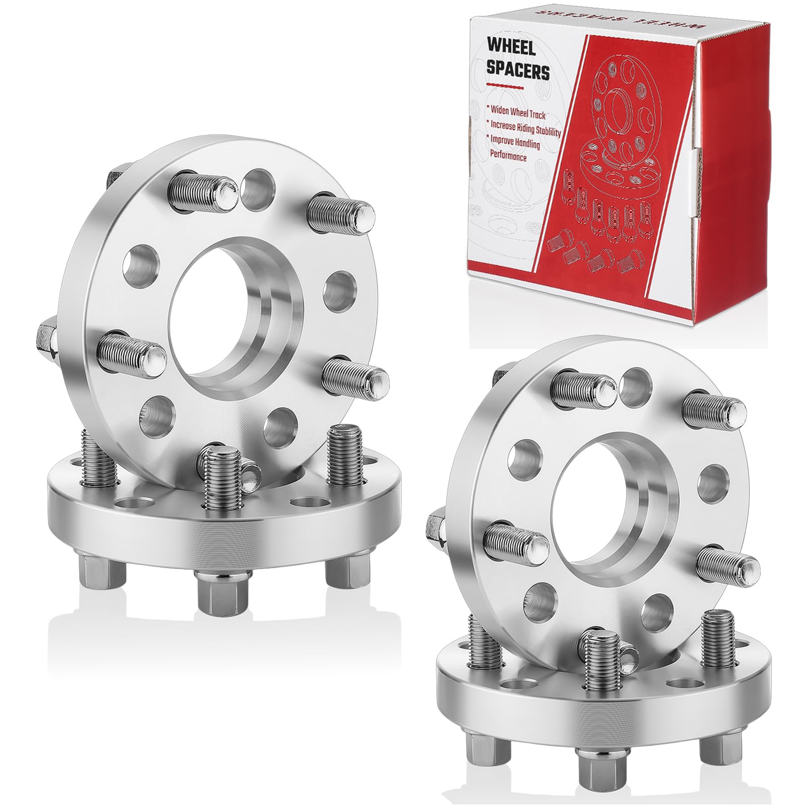 Spurverbreiterung 5x112 VA 30mm HA 40mm Nabendurchmesser 66,6 mm inkl. Radschrauben M14x1,5 – Spurplatten Set Kompatibel mit Audi A1 A3 A4 A5 A6 A7 Kompatibel mit VW Passat Touran Tiguan Arteon
