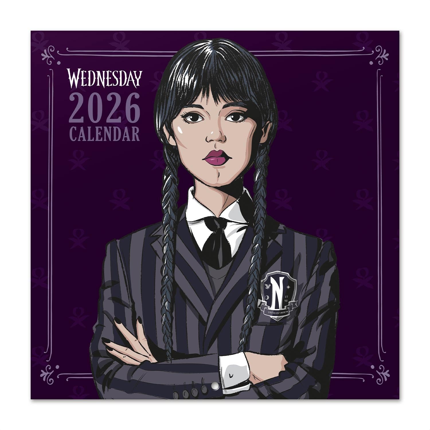 Grupo Erik Wall Calendar 2026 - Wednesday Calendar 2026 | Square 30 x 30 cm - 12 x 12 inches Wall Planner, Family Planner Month To View | Wednesday Addams Gifts For Friends