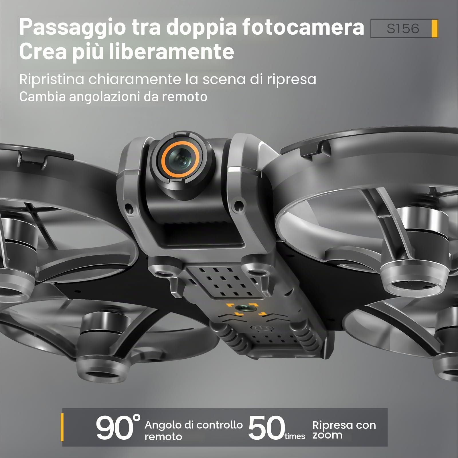 OBEST Mini Drone con Fotocamera per Bambini e Principianti, 4.5 inch Telecomando LCD, Giocattolo Volante con Luce Notturna a LED, Fotocamera Regolabile a 90°, con Scheda SD, 2 Batterie