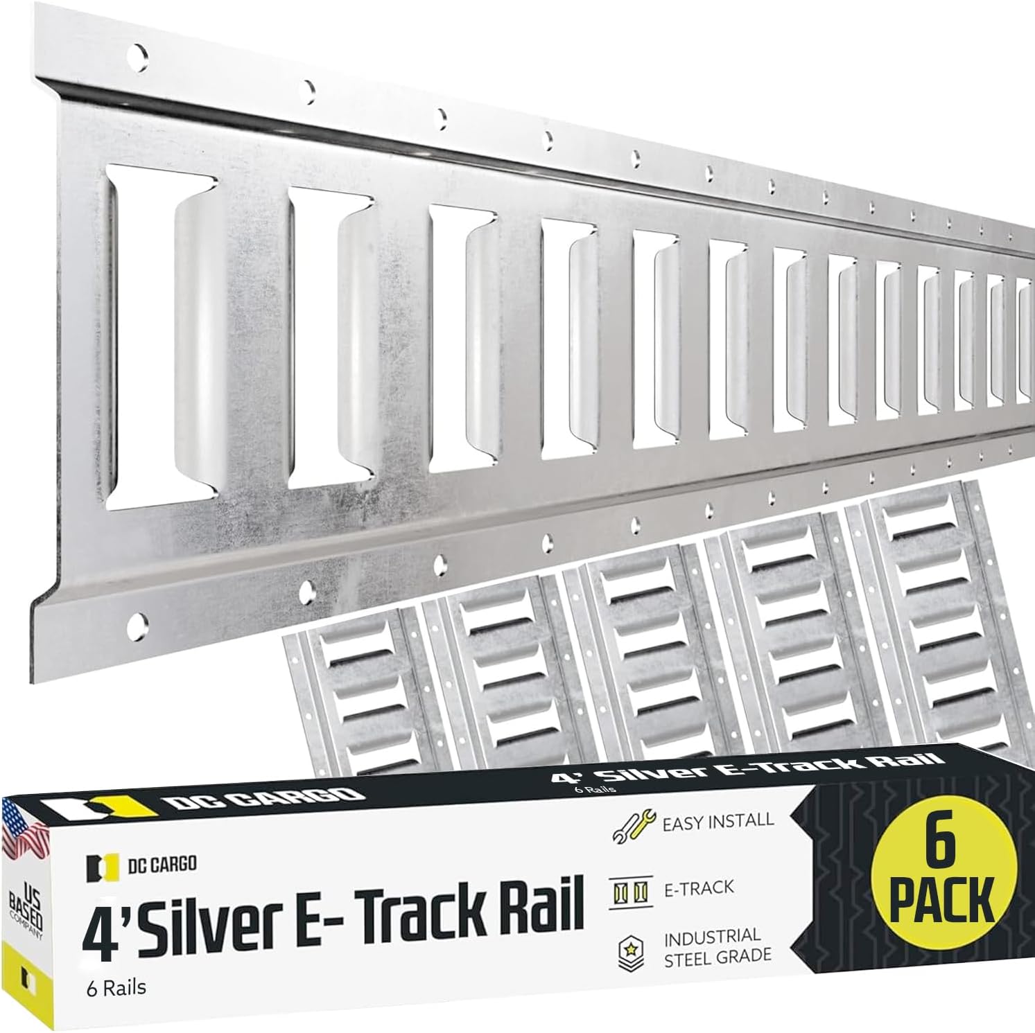 E Track Rail Kit 4 Ft 6-Pack – Galvanized Steel ETrack