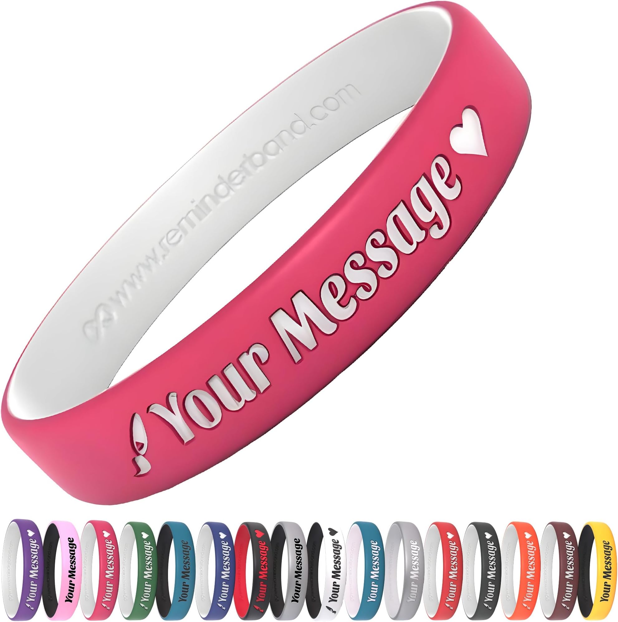 Customizable 100% Silicone Luxe Wristbands – Wristbands Customizable, Custom Bracelets, Personalized Silicone Wrist bands, Customized Bracelet Bulk, Custom Rubber Bracelets for Events and Gifts