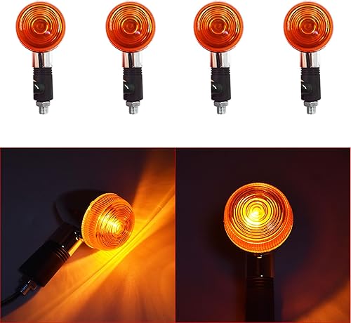Miniatura 3 de munirater Paquete de 4 luces intermitentes universales intermitentes ámbar para motocicleta, luces delanteras y traseras de repuesto para Honda