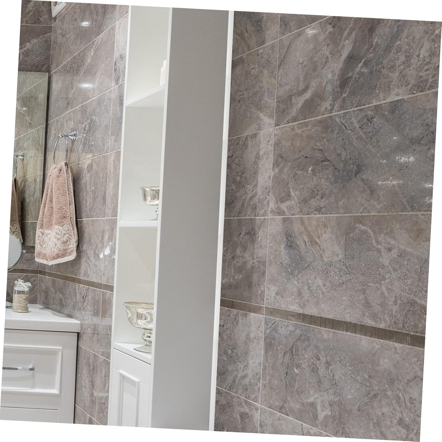 Artibetter Flexible Corner Molding Trim Self-Adhesive Wall Corner Protector Peel and Stick for Tile/Ceiling/Wall Edge White 5m