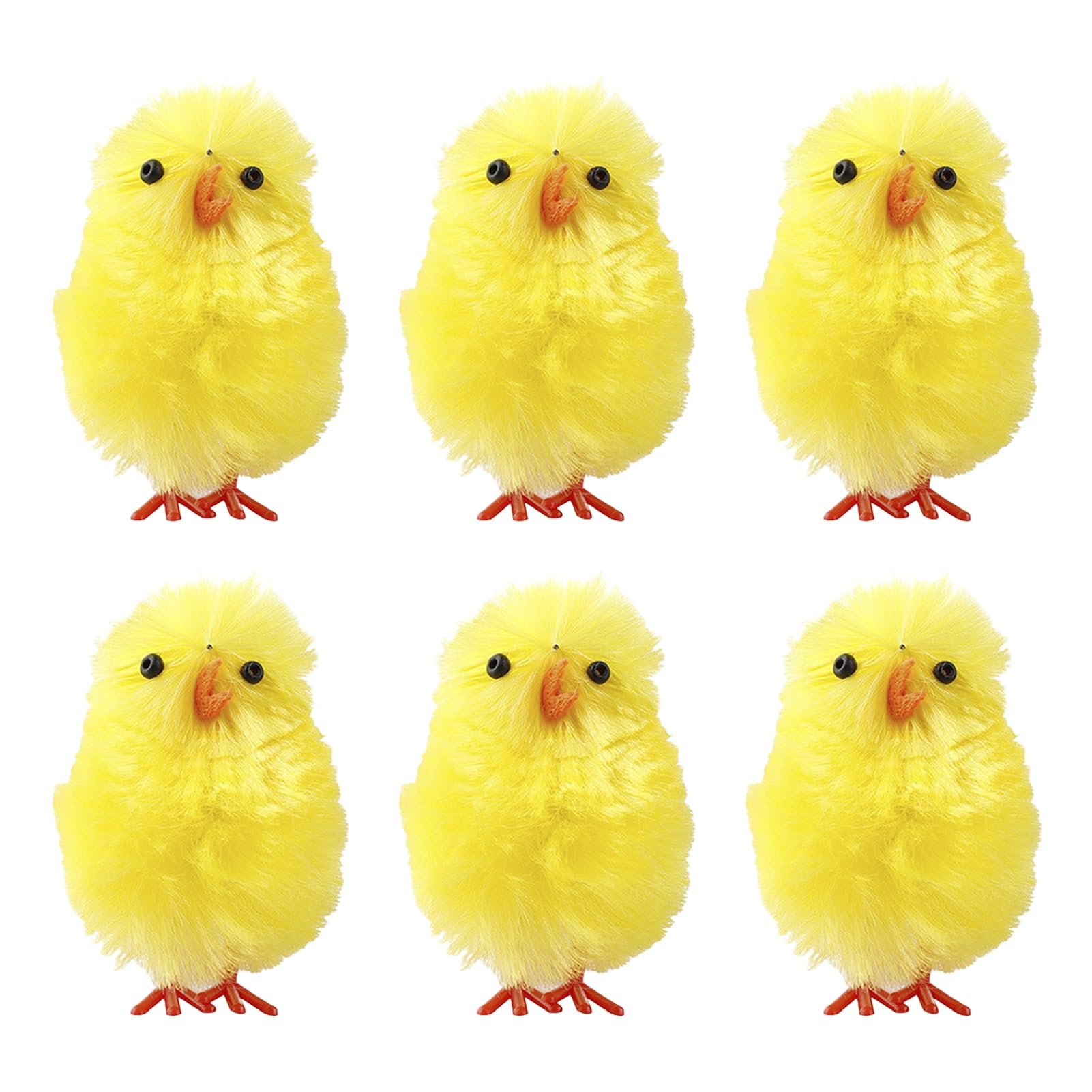 matumou Easter Chick Ornament Yellow Ball Chicken Fluffy Chick Decoration for Home Office Easter Party Easter Basket Filler