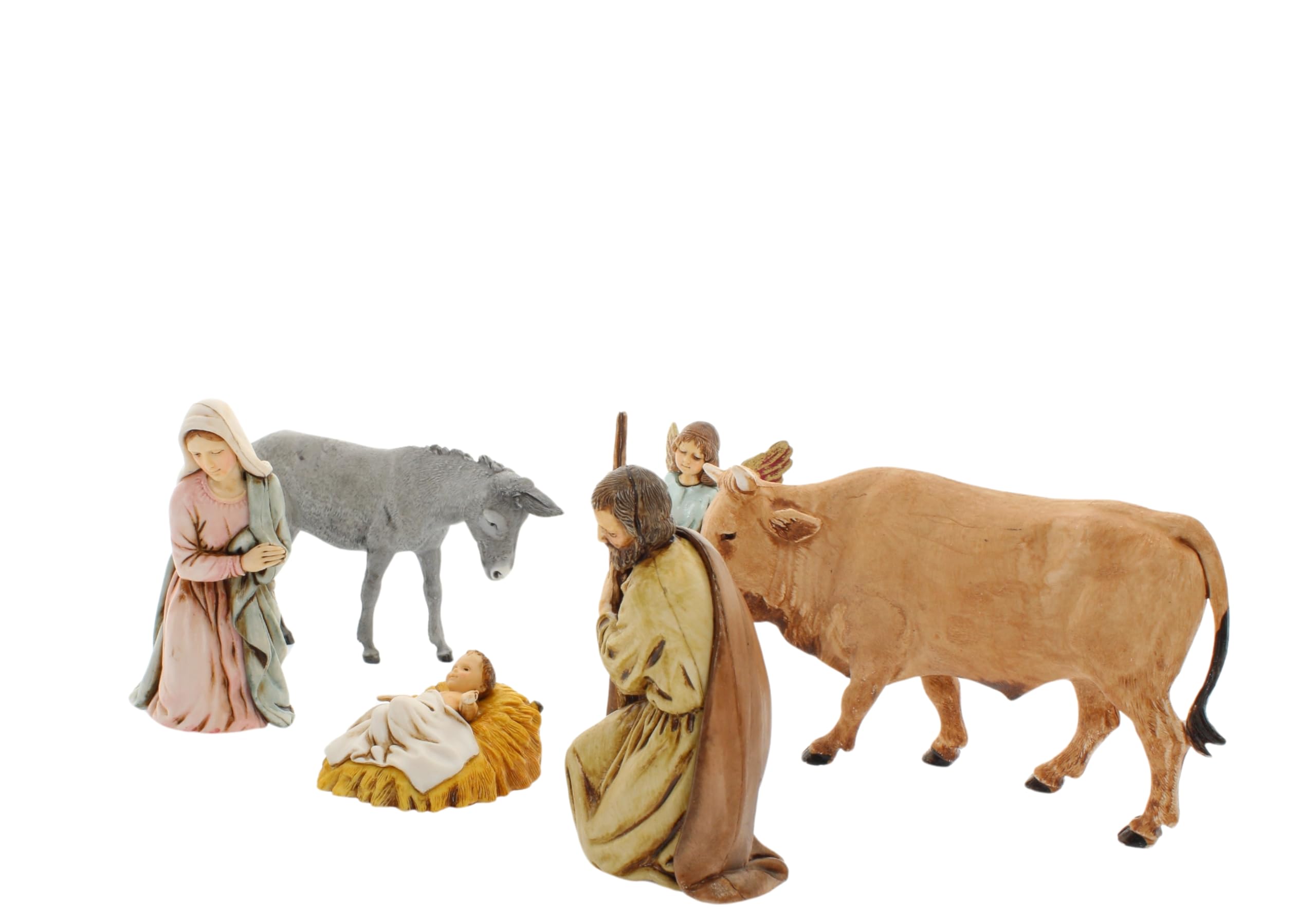 Moranduzzo Natività 6 Soggetti per Presepe da Cm 11 Scala 1:20 - Statuine Presepe Indistruttibili - Stile 700', Pittura Rifinita a Mano, Prodotto Ufficiale, Made in Italy, Scultore M. Landi