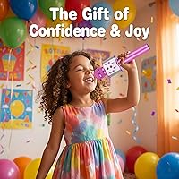 Vista 7 de Micrófono de karaoke para niños juguetes para niñas: regalos de cumpleaños de Navidad, ideas para niñas de 3, 4, 5, 6, 7, 8, 9, 10 años